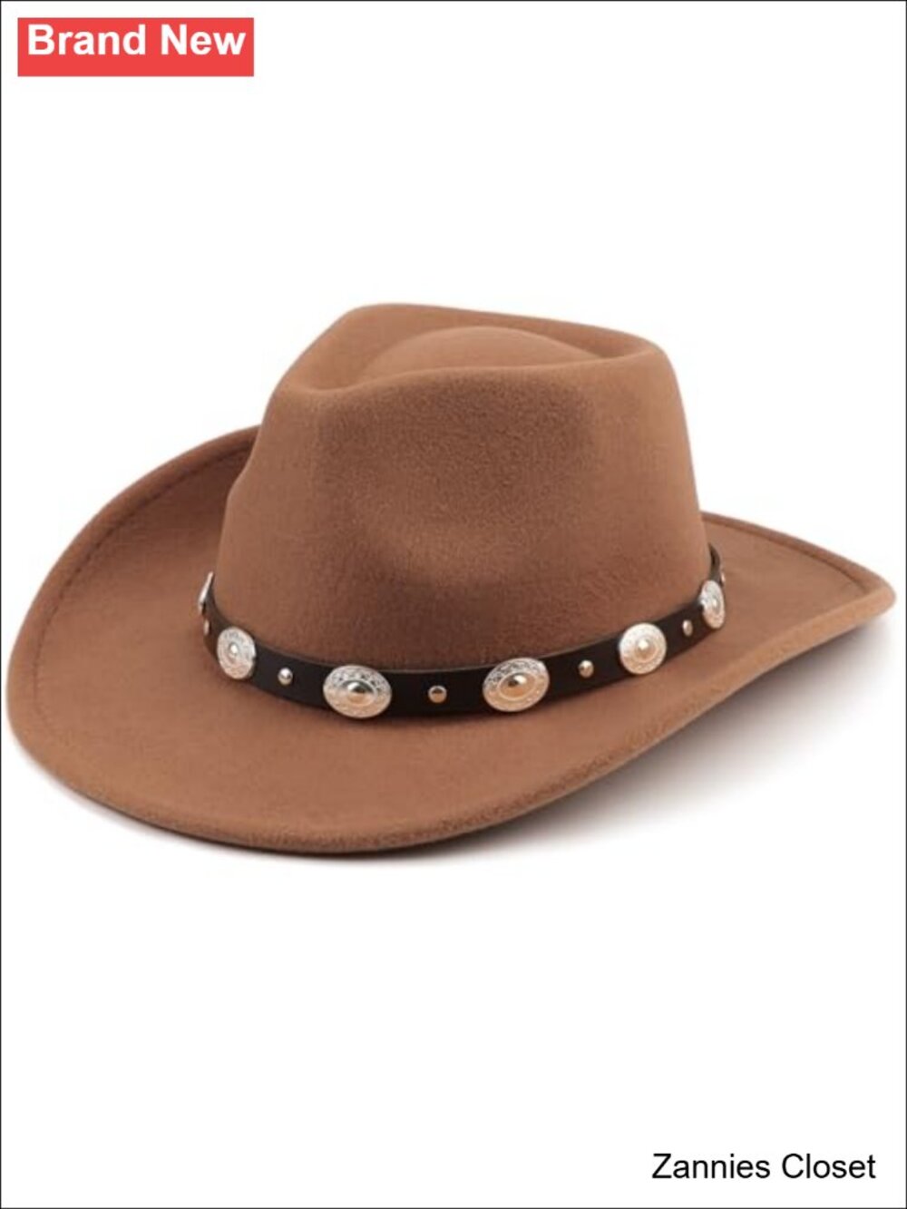 🤠 Classic Felt Cowboy Hat Wide Brim Fedora Western Cowgirl Hat Adjustable